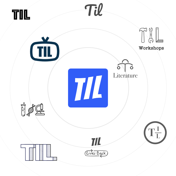 Showcase of TIL logo and logo system